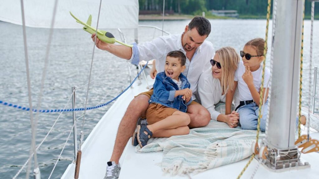 Family on Yacht