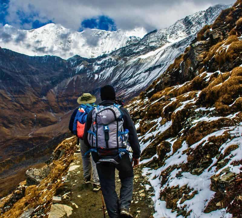 wo Mountaineers in Mountain