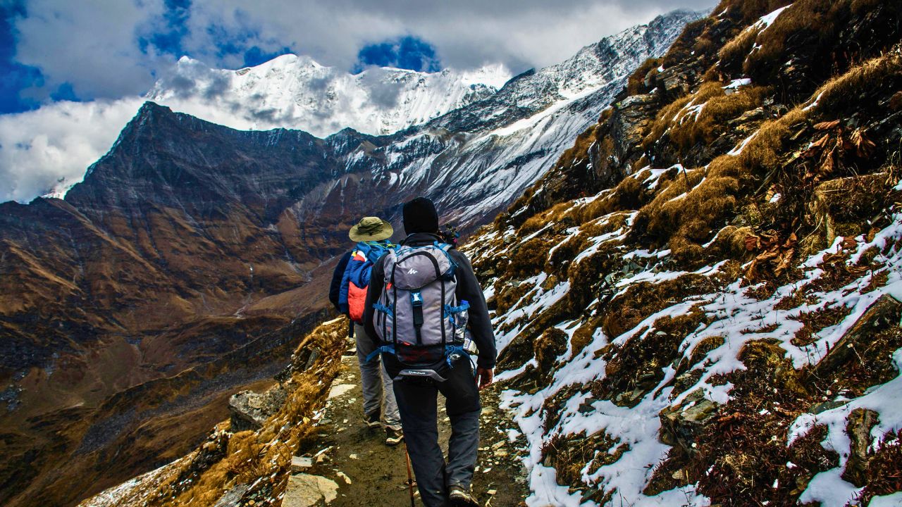 wo Mountaineers in Mountain