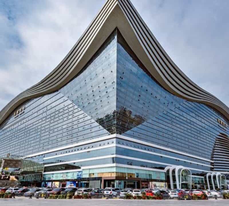 Chengdu, China - October 29, 2016: New Century Global Center is 100-metre-tall with 1,700,000 square metres of floor space, making it the world's largest building measured by floor space.