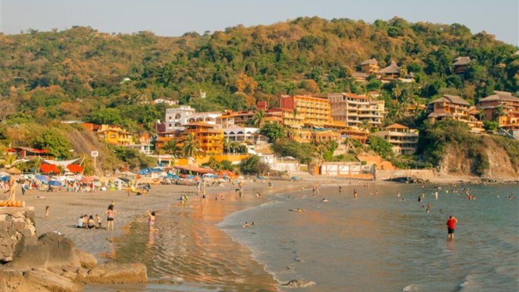 A picture of La Ropa beach at Ixtapa Zihuatanejo, mexico - 2 may 2023. High quality photo