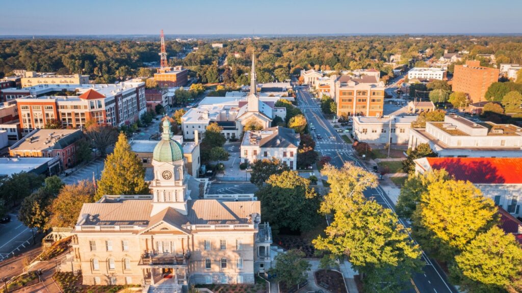 Athens, Georgia, USA at dawn