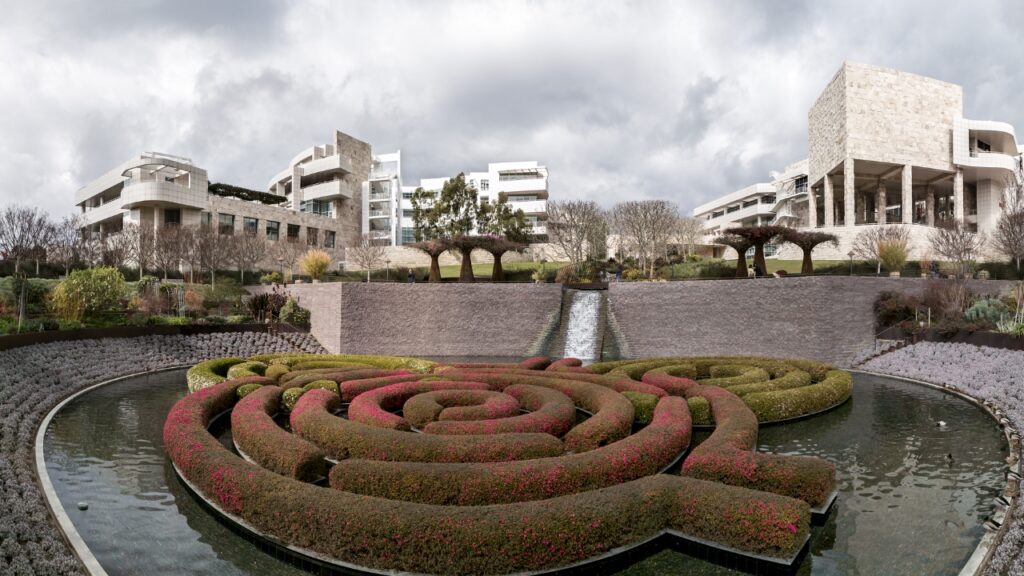 The Getty Center as seen from the garden.