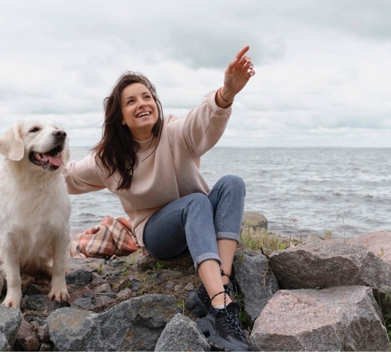 Woman With Dog