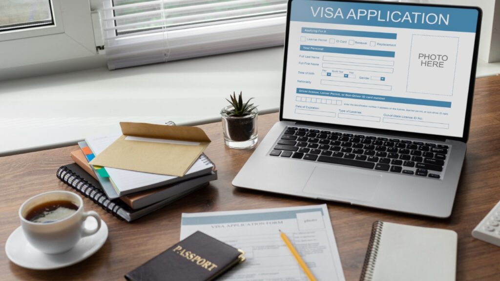“US embassy visa application office exterior”