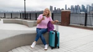 Senior woman travel