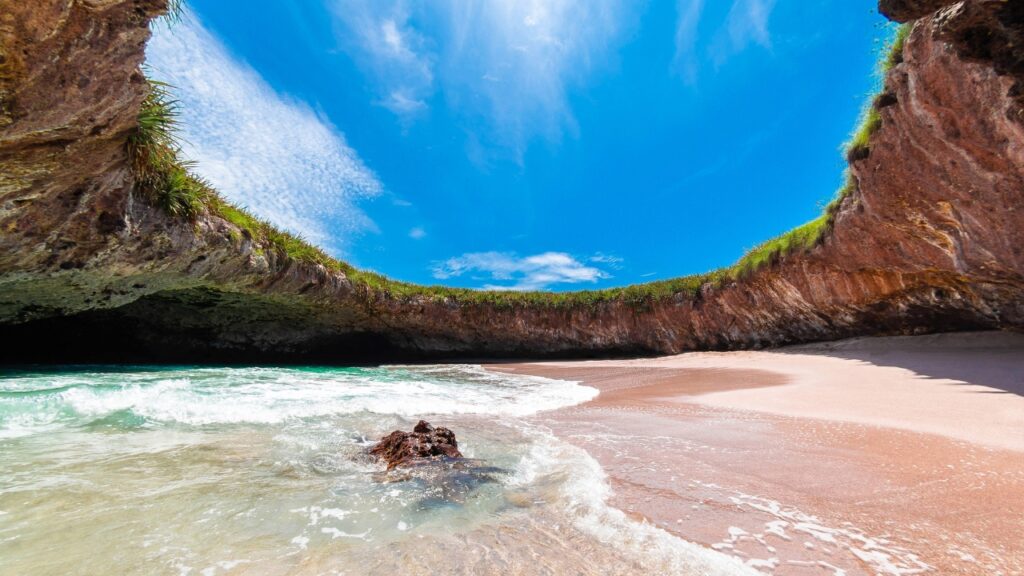 Hidden beach Marieta Island Mexico
