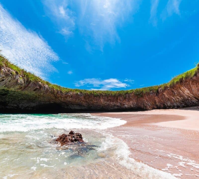 Hidden beach Marieta Island Mexico