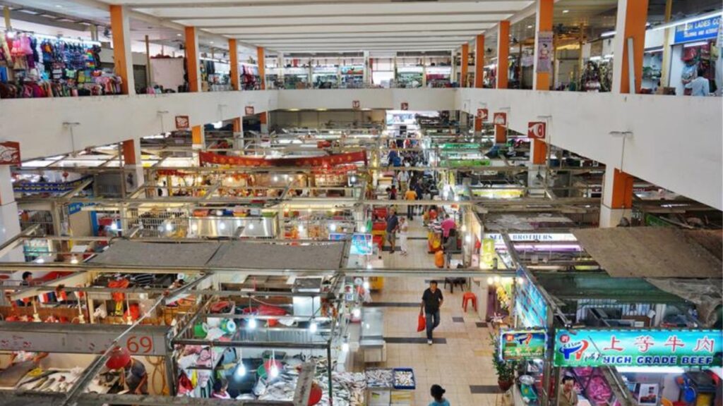 SINGAPORE -18 MARCH 2016- The Tekka Centre building is a market at the heart of Little India in Singapore. It includes a wet market, a hawker centre, and a market for Indian clothes and jewelry