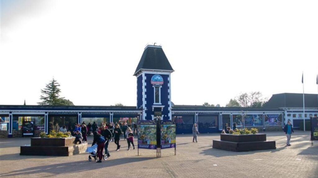 April 2019 Alton Towers Resort, UK. Entrance to Alton Towers Resort. Is a theme park resort located in Staffordshire, England. The resort, which is operated by Merlin Entertainments Group