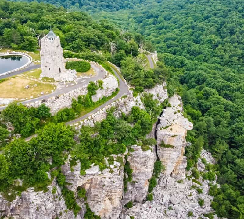 ohonk Preserve Sky Top Tower Aerial Scenic view in summer