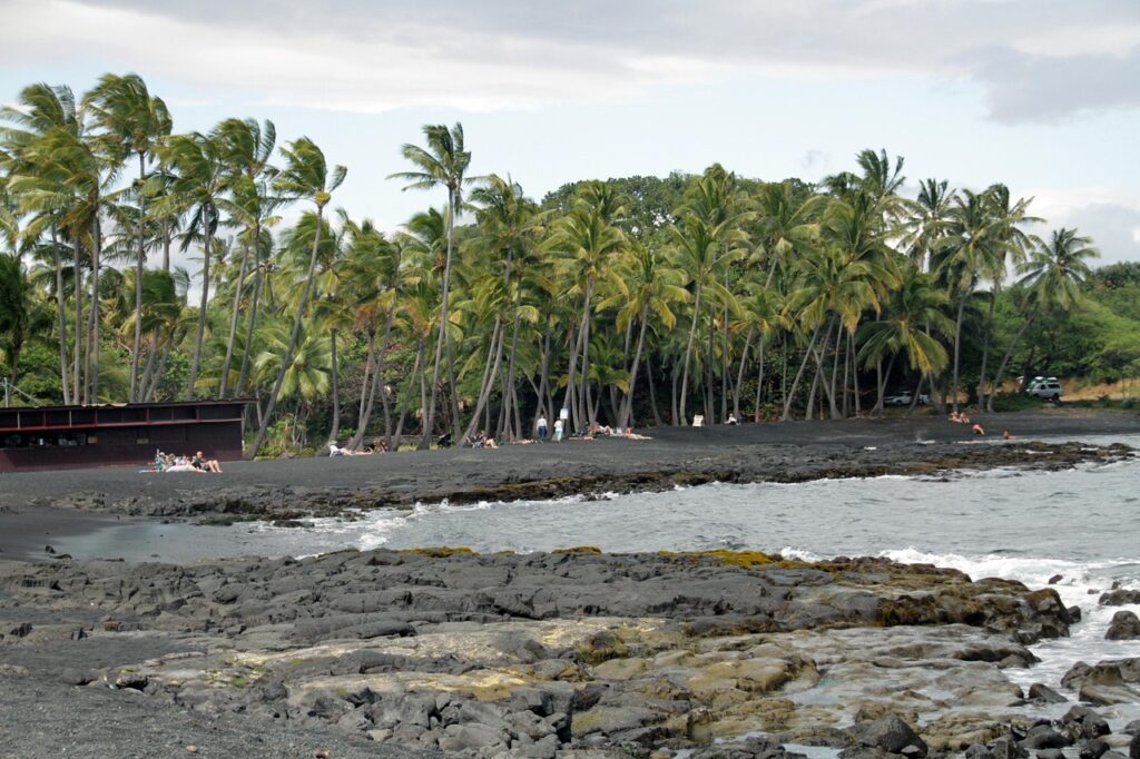 Richardson Beach Park

Black volcanic sand rimmed with