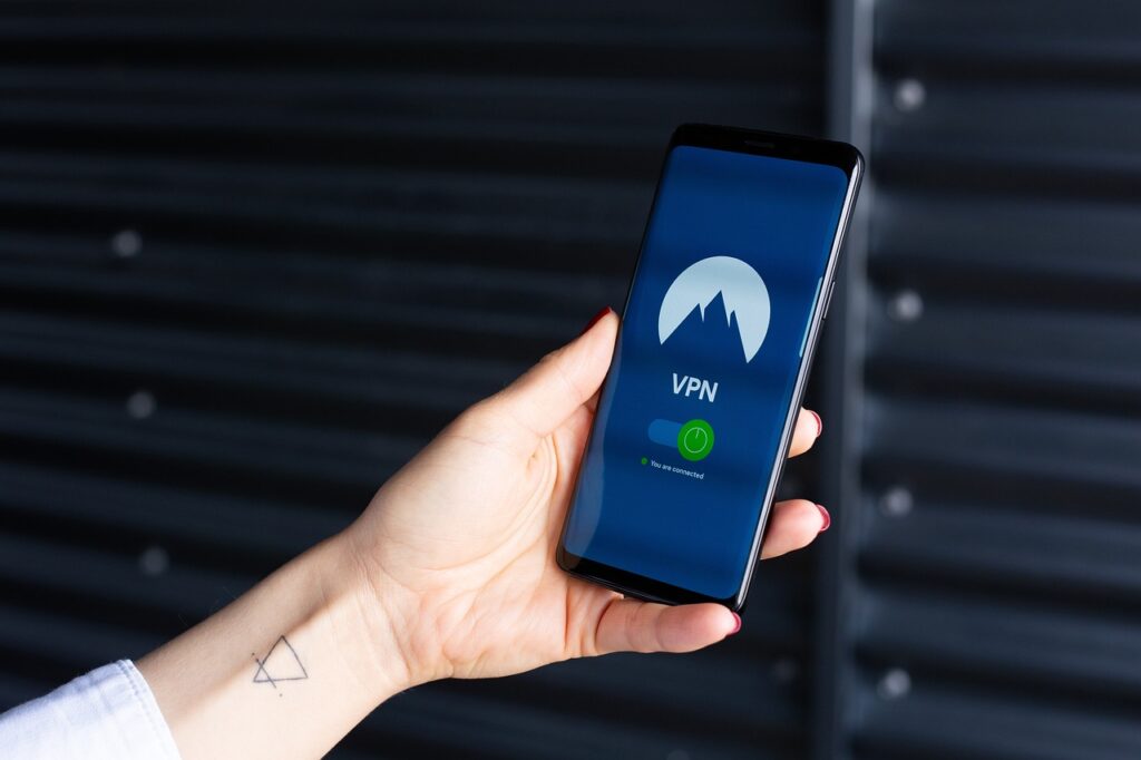 VPN app on smartphone