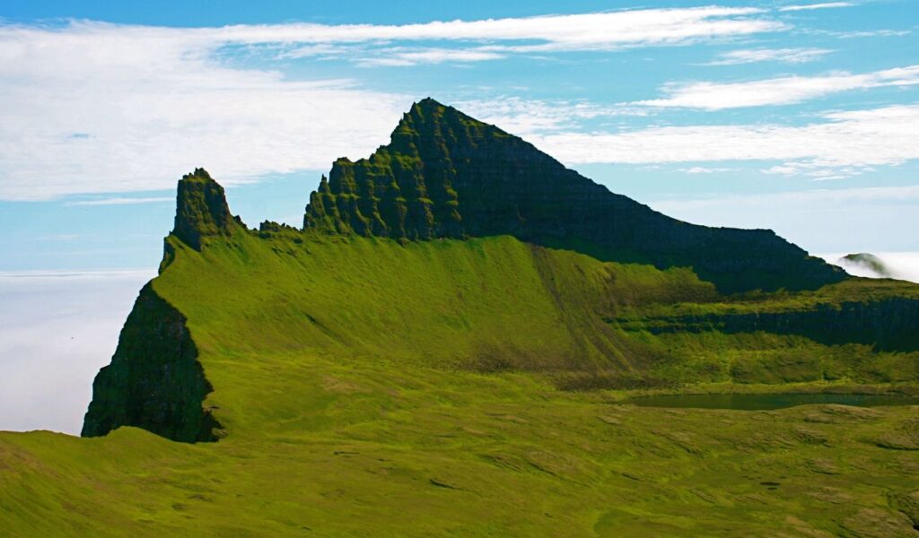 The Storr, a jagged rock formation on the Isle of Skye, Scotland.