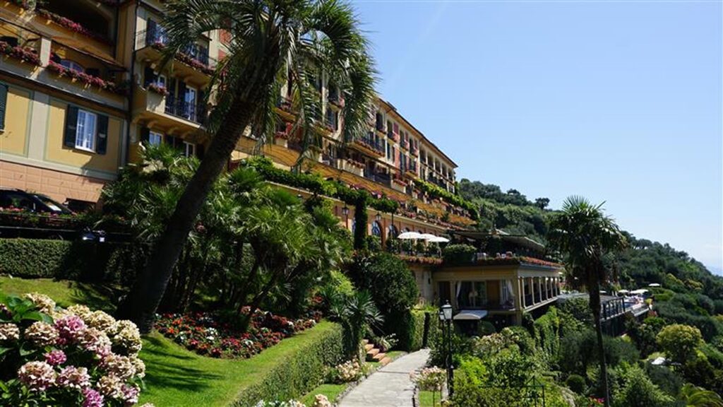 Portofino, Liguria, Italy 11 July 2020: Belmond Splendido Hotel 