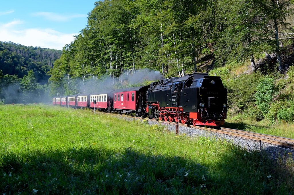 Scenic Narrow-Gauge Railway in the Rockies
