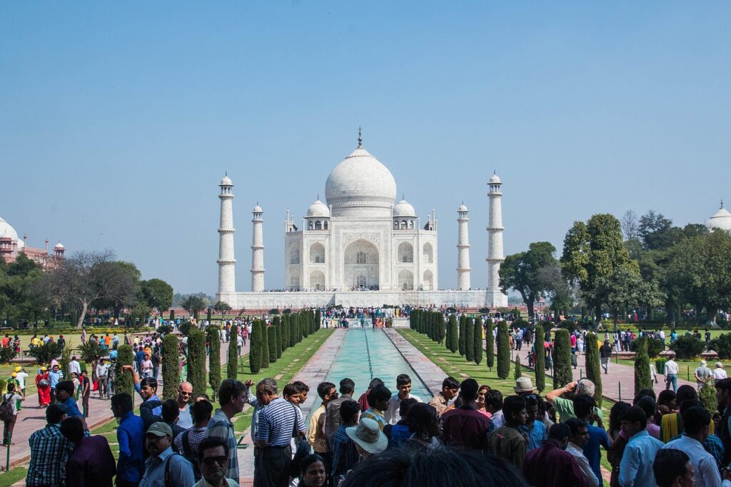 Mehtab Bagh Taj Mahal river sunset