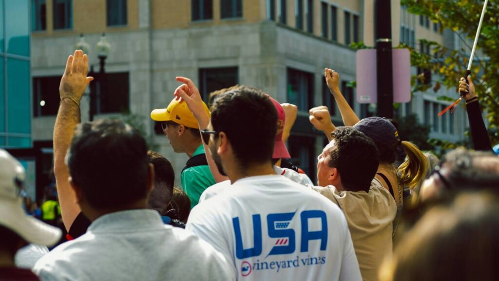 Tourist In Crowd