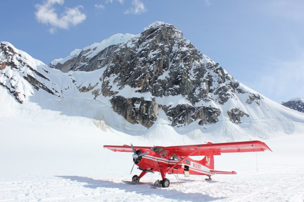 Denali National Park and Preserve, AlasKa, United States
Red Monoplane in Alps