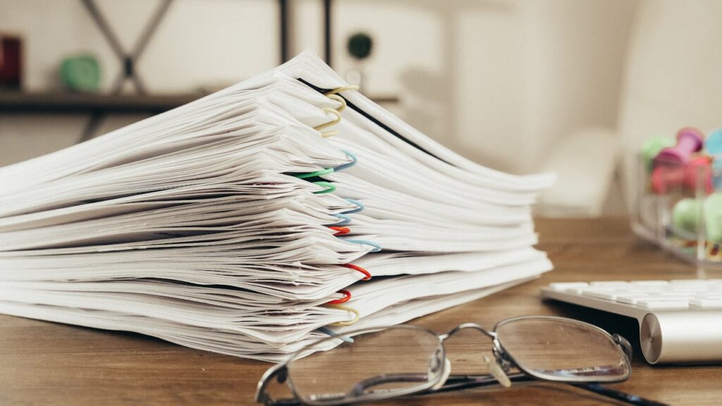 stack of paperwork