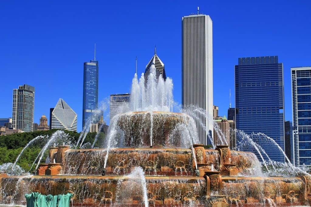 Usa, Chicago, Fountain image.