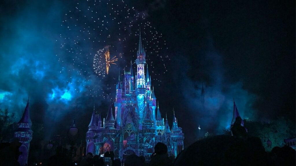 Tokyo Disneyland castle fireworks

