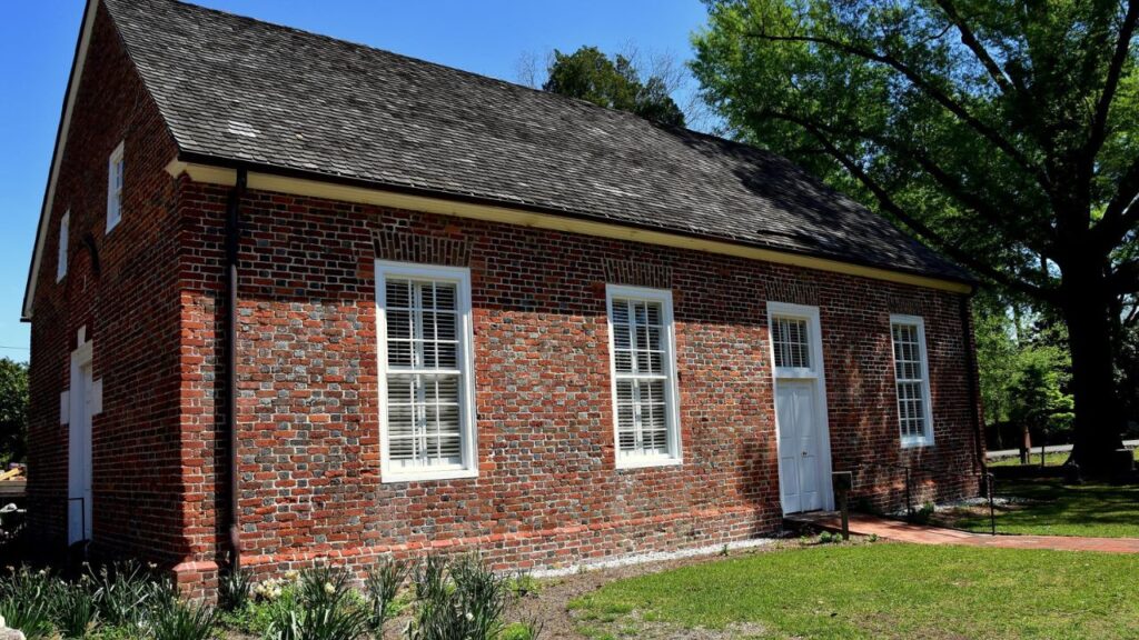 Bath, North Carolina - April 25, 2016: Historic 1734 St. Thomas Episcopal Church is the oldest church in the state