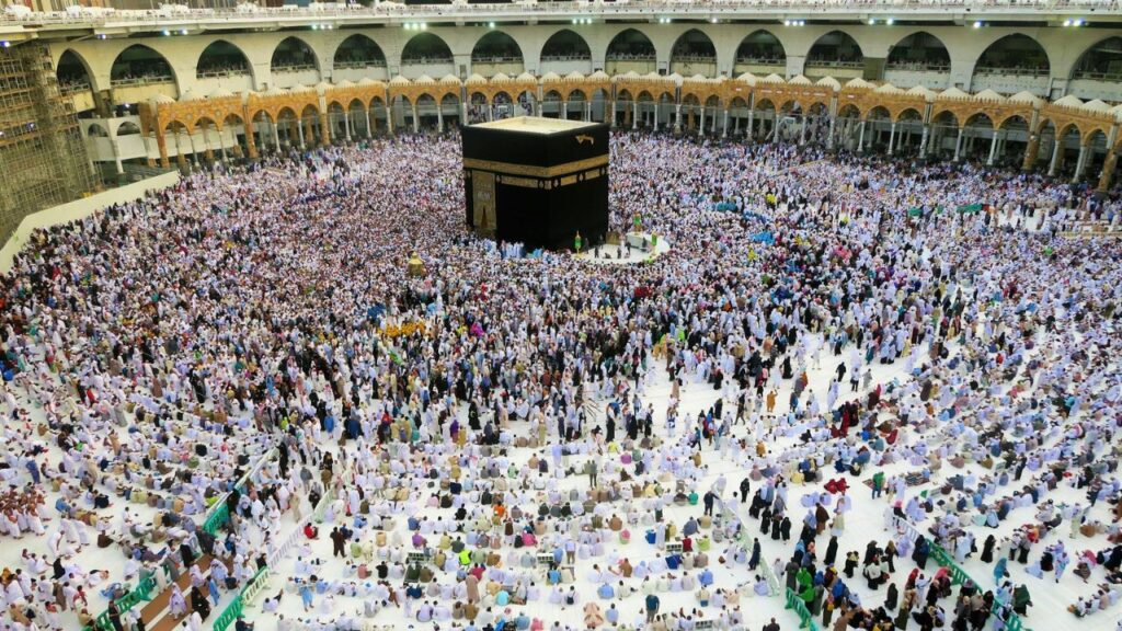 During the Hajj in Mecca, Saudi Arabia