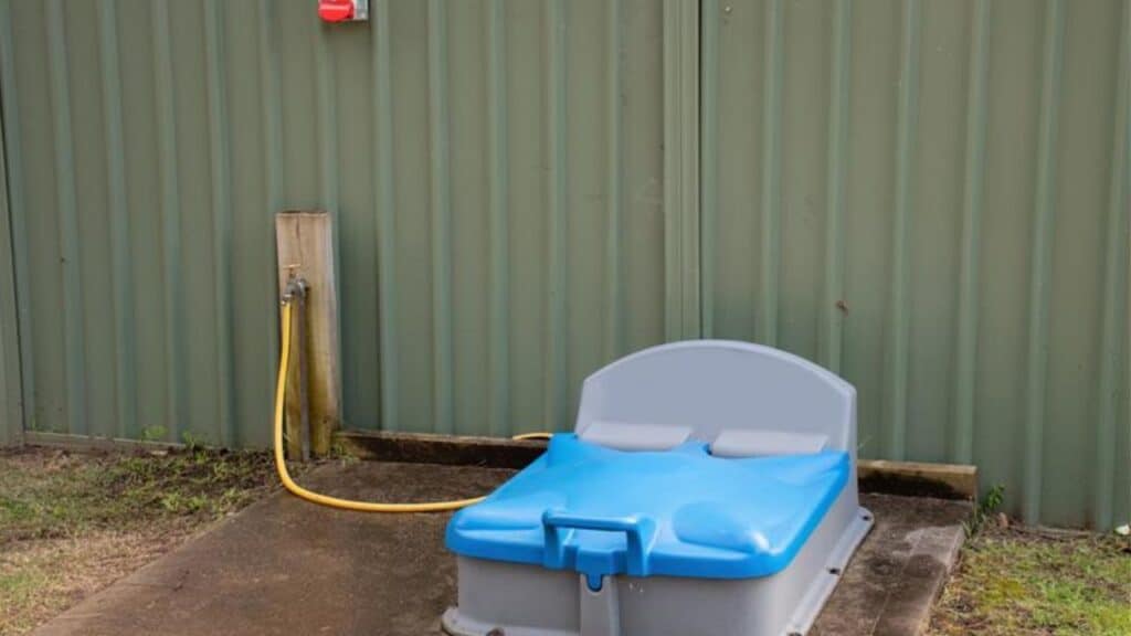 Dump point at holiday caravan park for Recreational Vehicles to dispose of their waste, including Grey and Black Water, and Sewage in an environmentally safe way