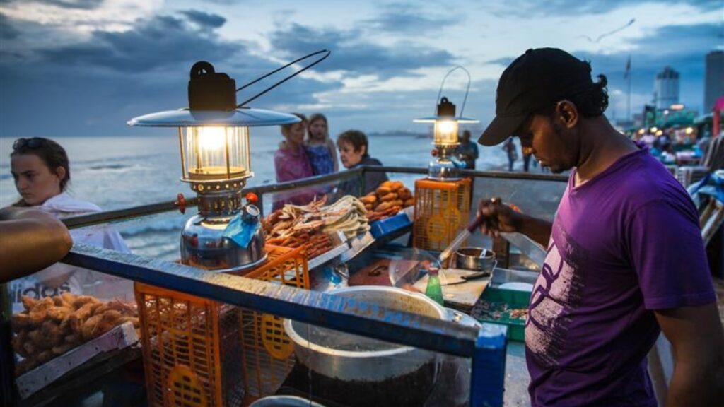 Colombo, Sri Lanka, Dec 18th 2015. Street food stall Colombo Sri Lanka