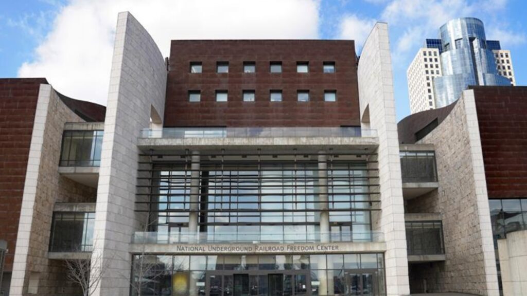 Cincinnati, Ohio, USA. March 9, 2022: National Underground Railroad Freedom museum