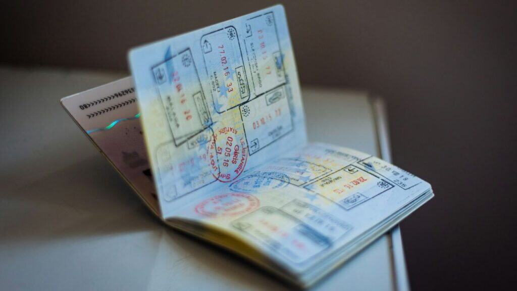 Passport full of visa stamps