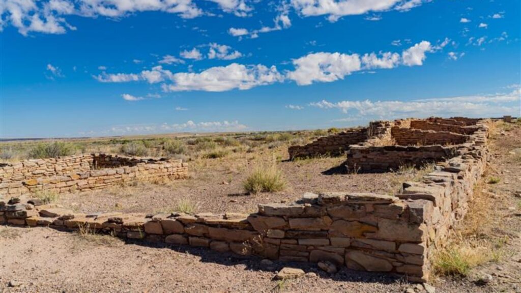 Beautiful landscape of Puerco Pueblo, Petrified Forest National Park at Arizona