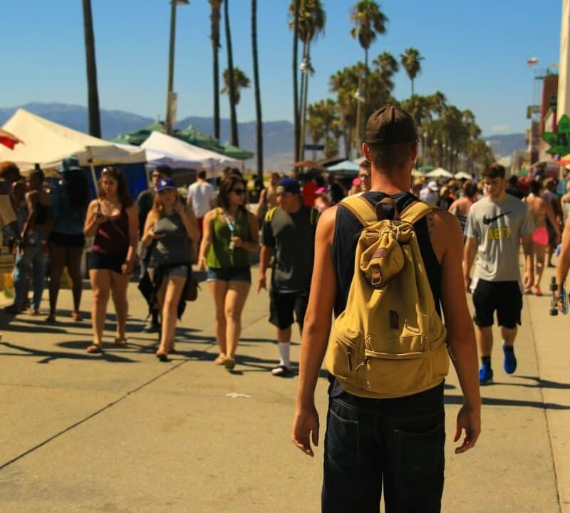Man on Venice boardwalk Venice, Los Angeles, United States