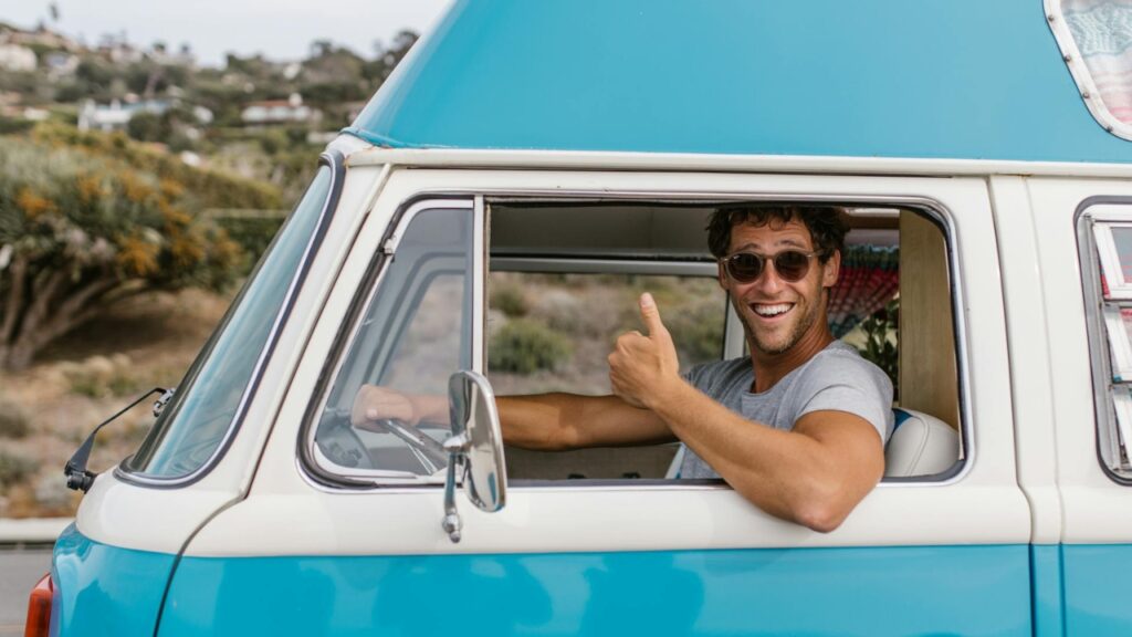 A Man Driving a Camper Van More info Share Thumbs Up