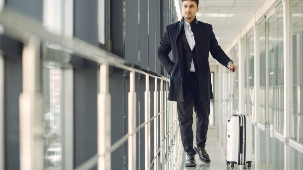 Traveler suitcase formal clothes suit dress