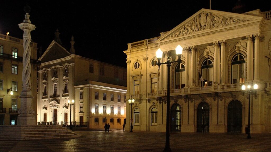Portugal street Lisbon night