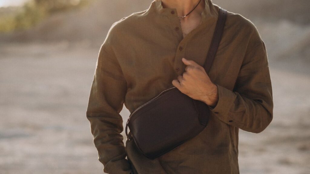 Classic tourist money belt under shirt