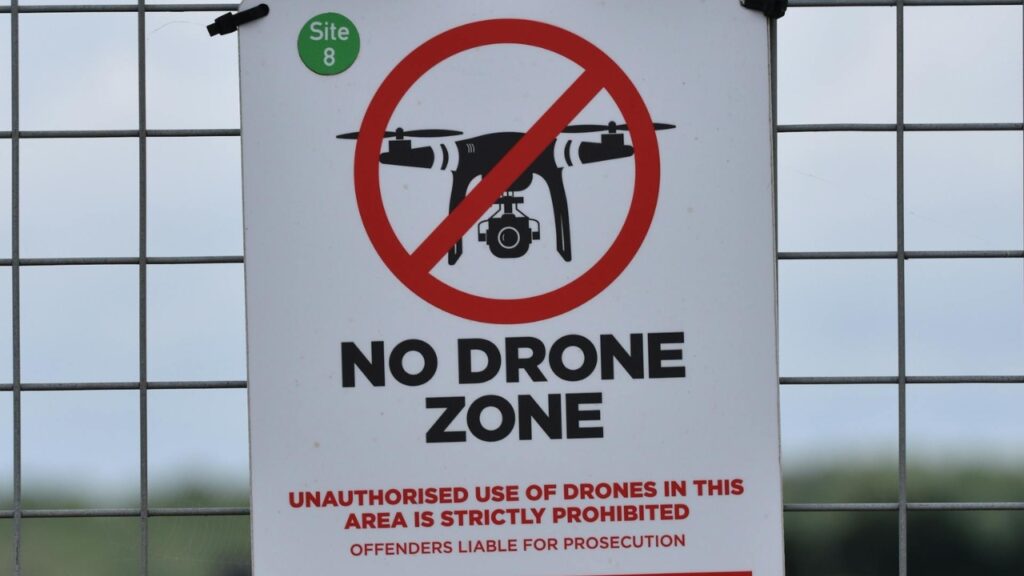 Drone restriction zone no drone zone