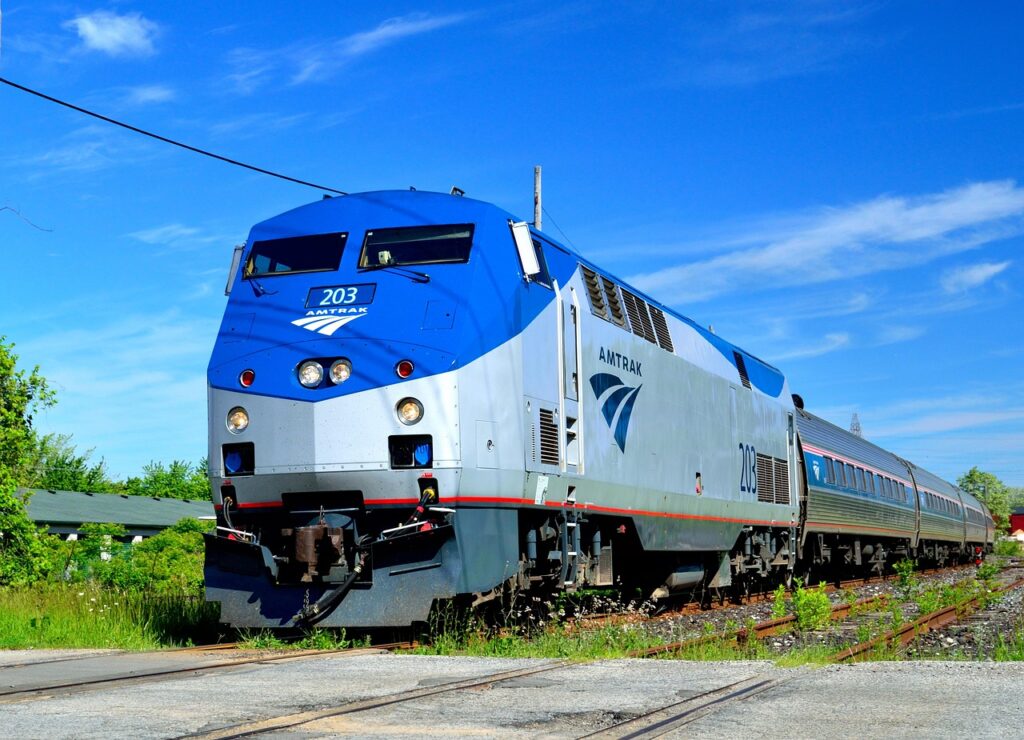 Amtrak Crescent train New Orleans bayou pine forest