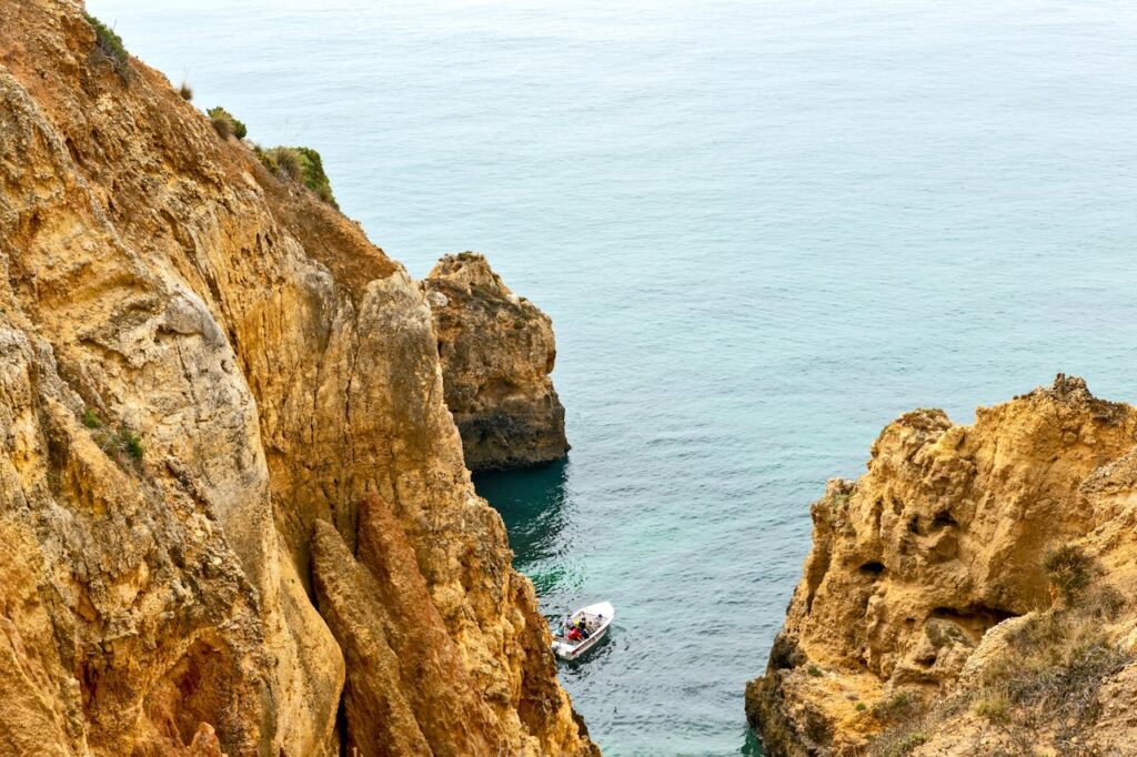 Algarve coast cliffs Portugal