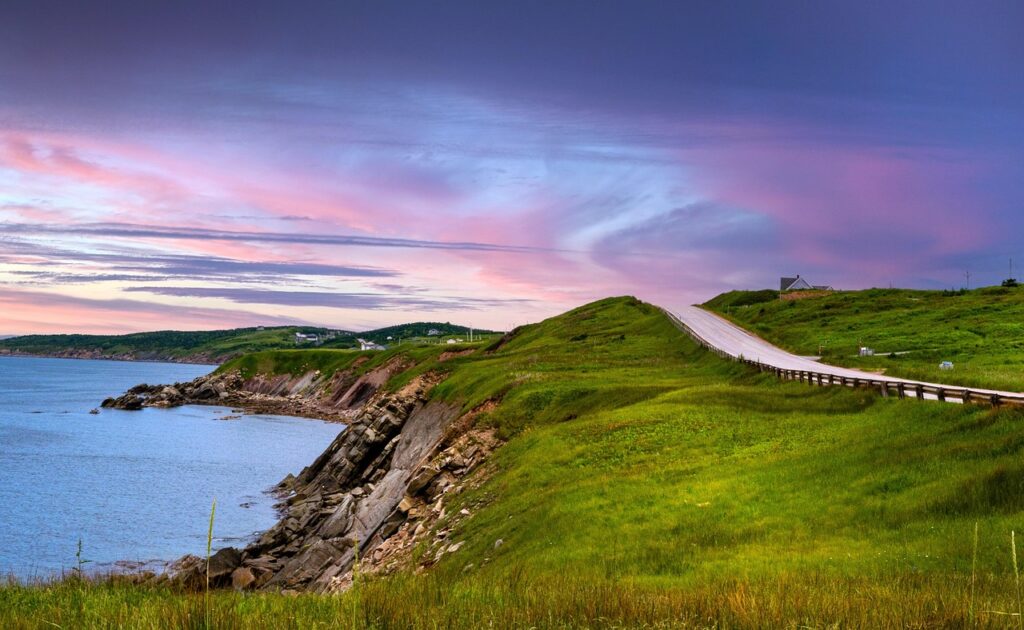 Cabot Trail coastal cliffs Nova Scotia