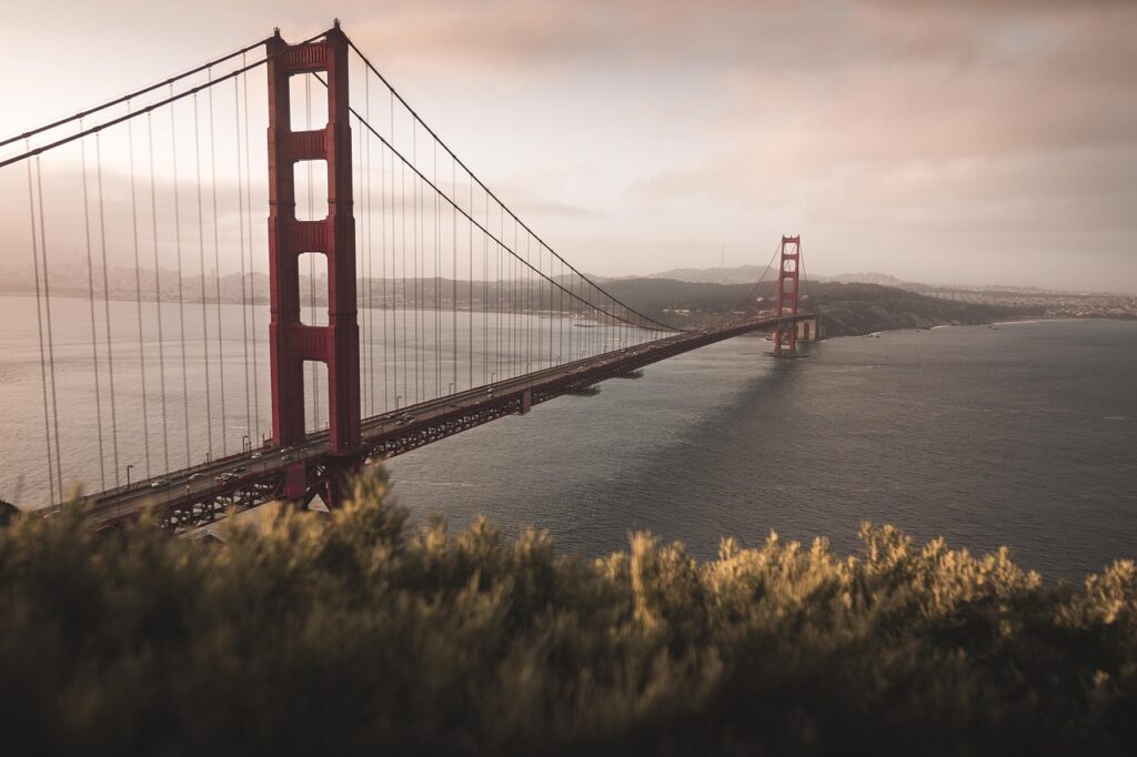 Golden gate bridge, San francisco, Bay area image.