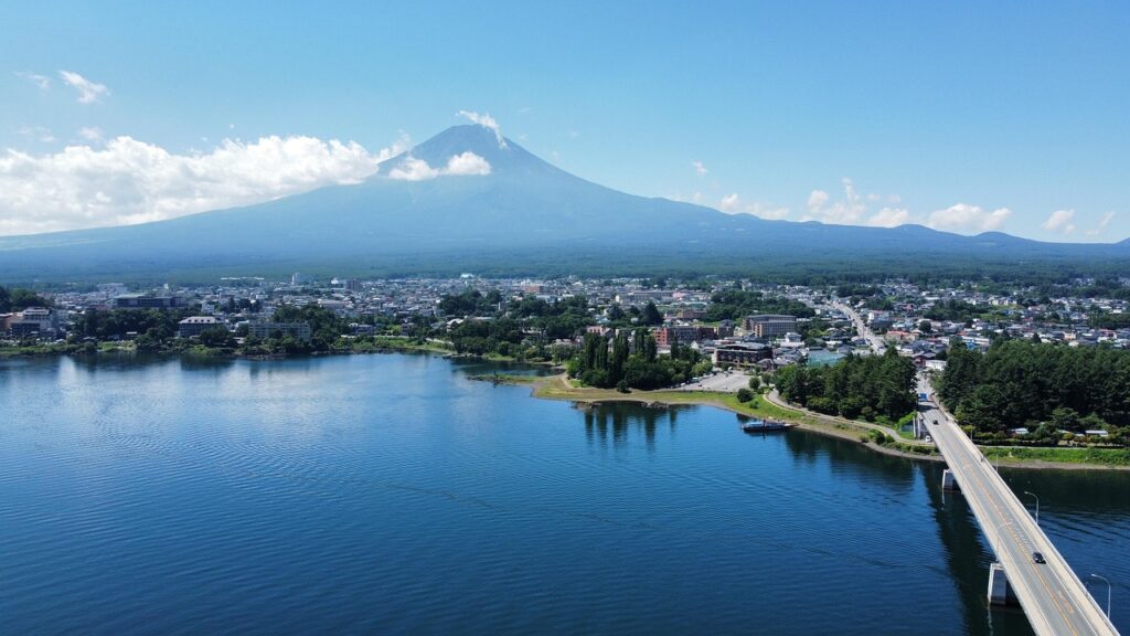 Mount Fuji Lake Kawaguchiko view

