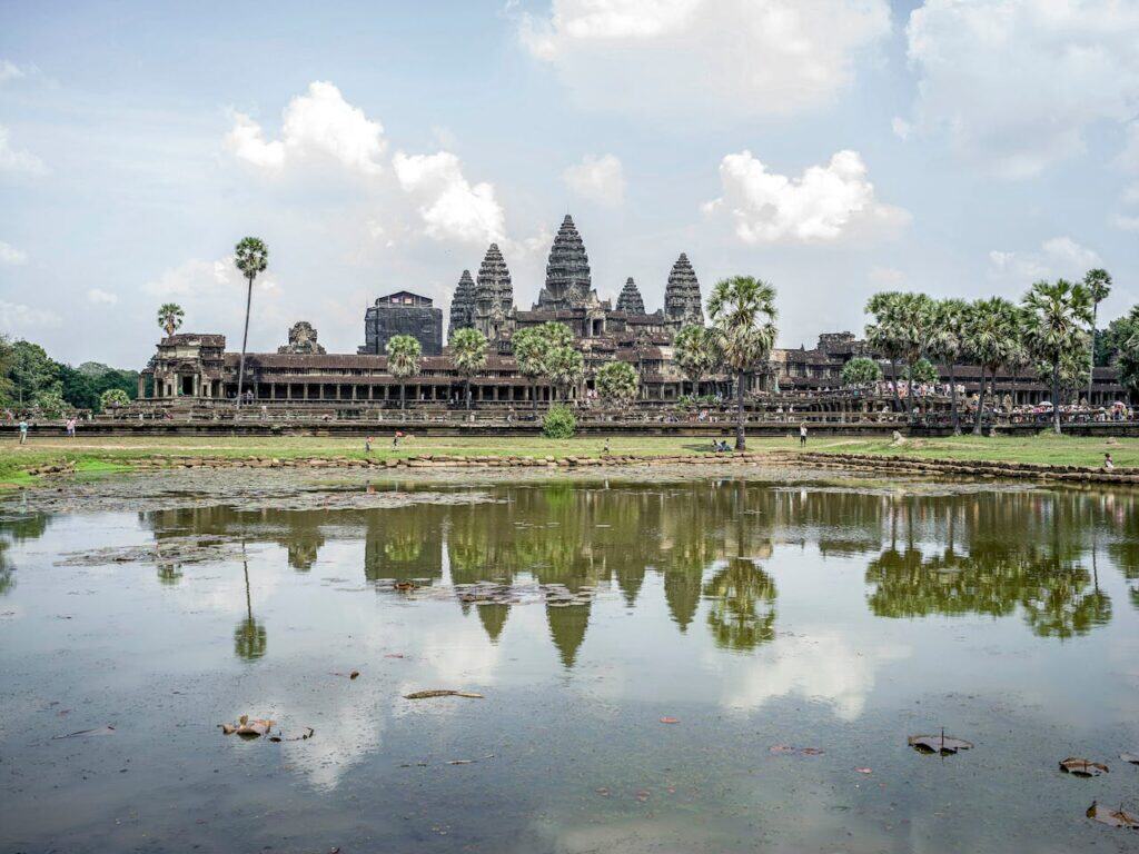 Majestic View of Angkor Wat Temple in Cambodia
