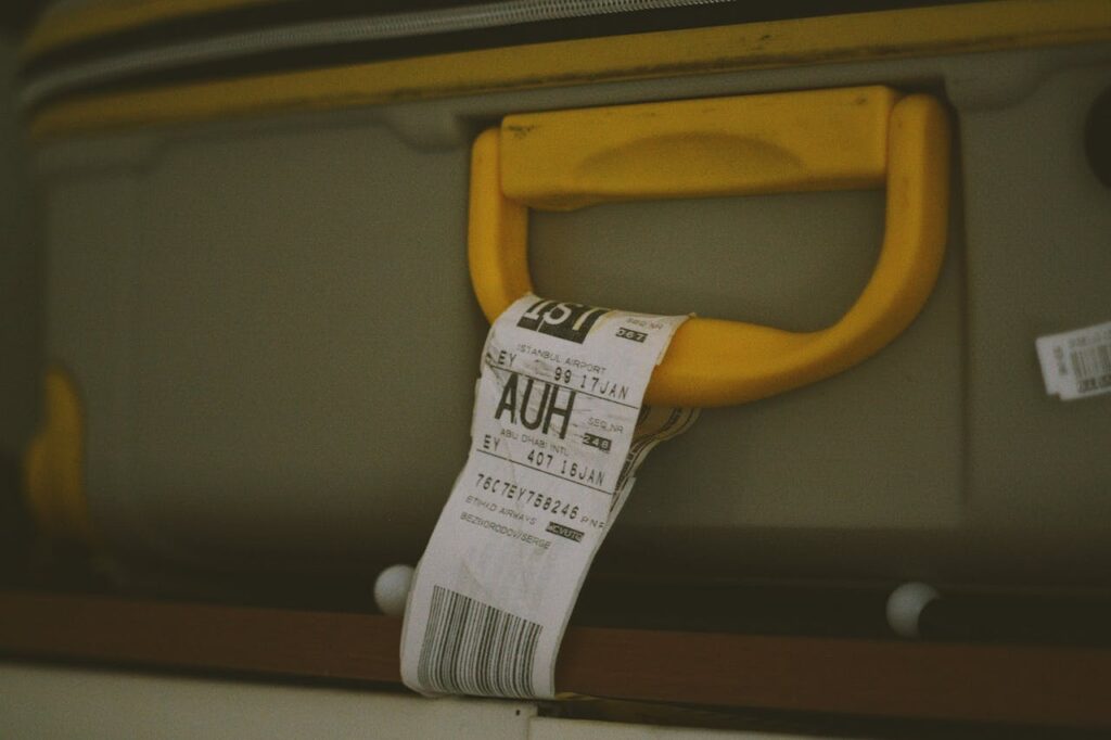 luggage tag close-up