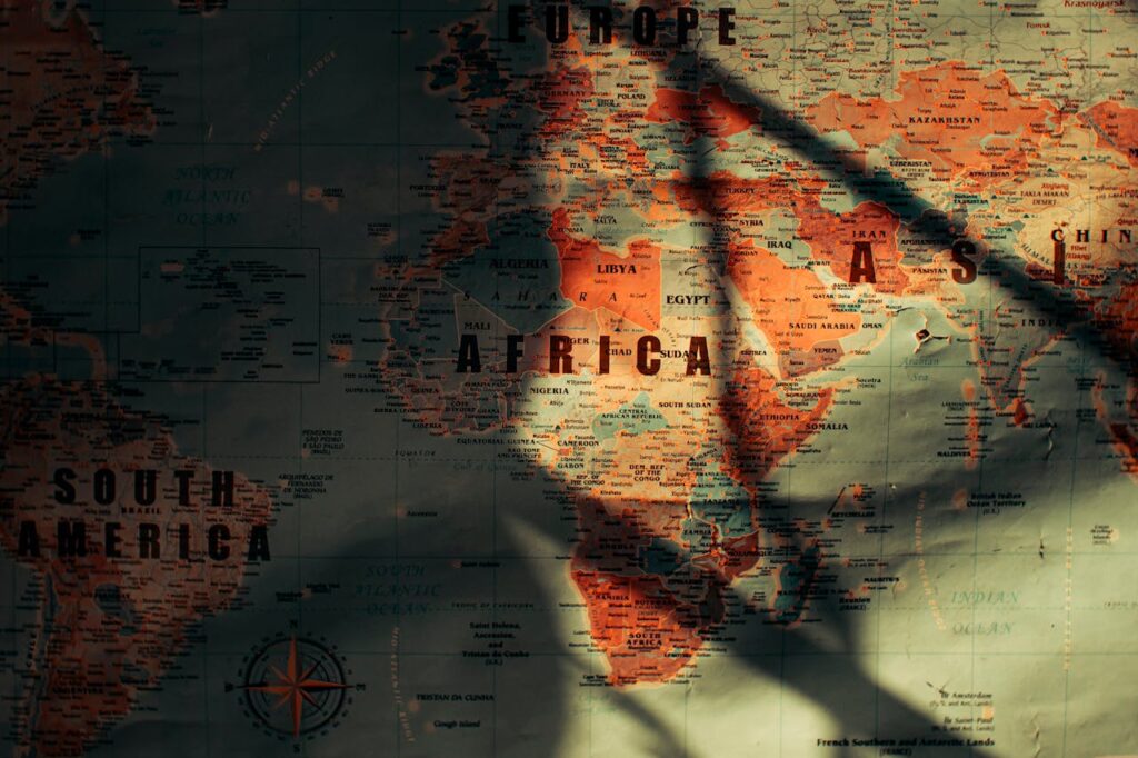 Viking explorers mapping unknown land