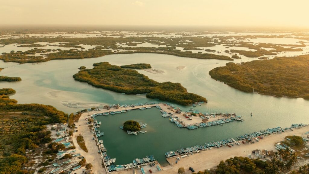Xel-Há aerial view natural inlet