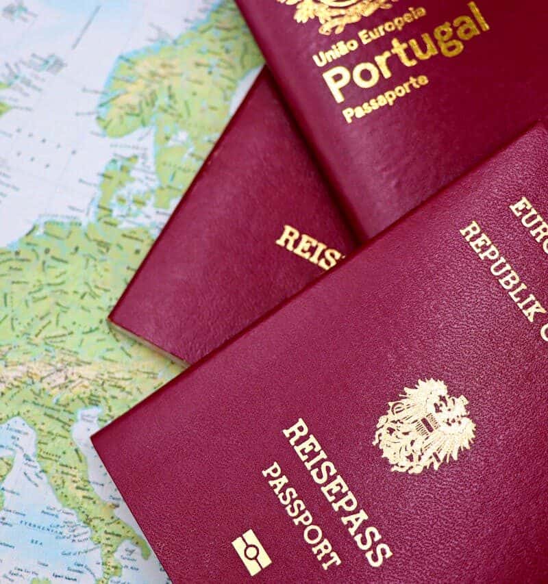 European Passports on World Map