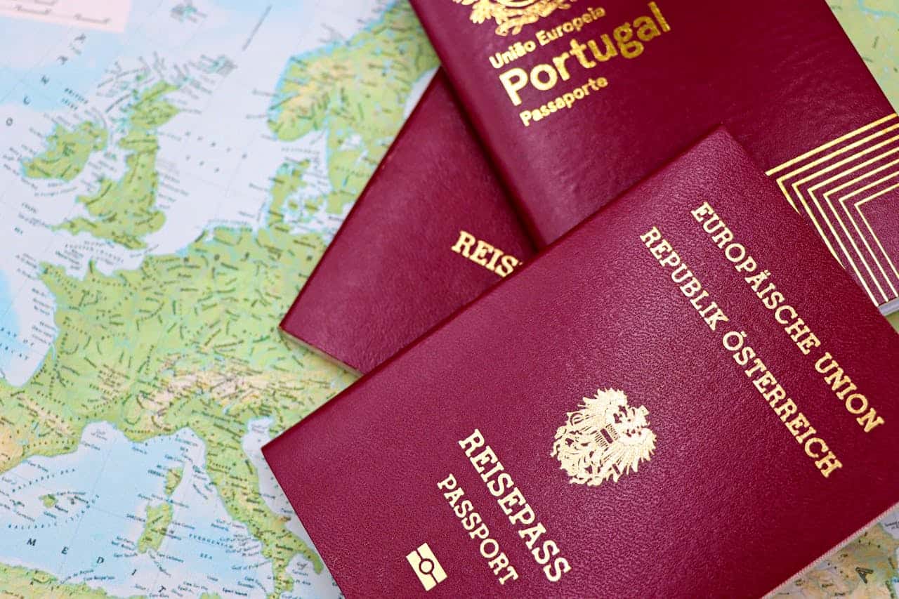 European Passports on World Map